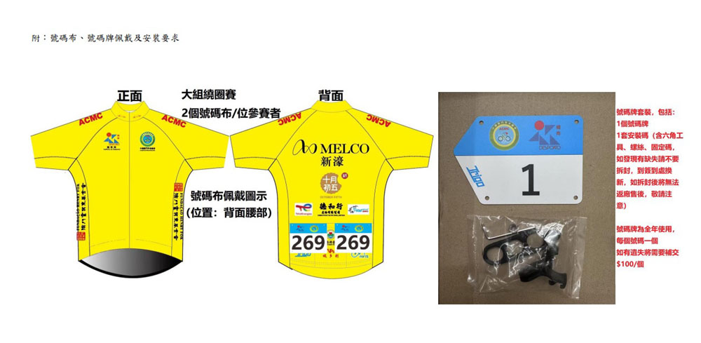 溫馨提示&頒獎儀式安排@2025公路單車聯賽-第二場(图3)
